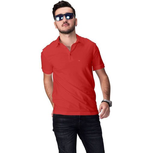 Ανδρική Μπλούζα Polo "Simplicity" Run Κόκκινη